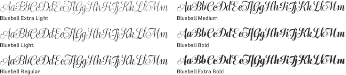 Bluebell Font Preview