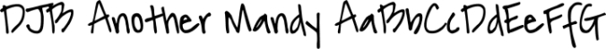 DJB Another Mandy Font Preview