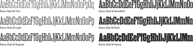 Rama Slab M Font Preview