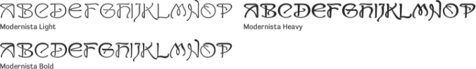 Modernista Font Preview