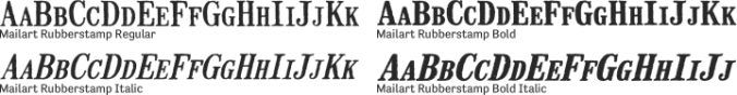 Mailart Rubberstamp Font Preview