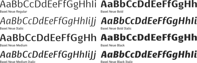 Basel Neue Font Preview