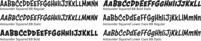 Astounder Squared BB Font Preview