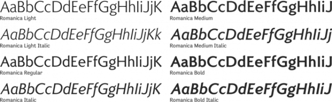 Romanica Font Preview