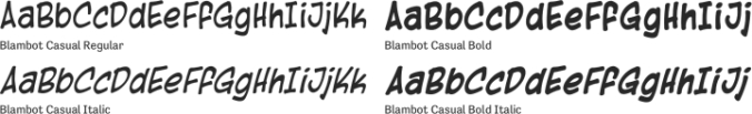 Blambot Casual Font Preview