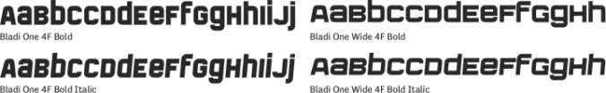 Bladi One 4F Font Preview