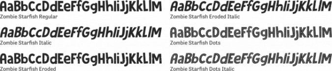 Zombie Starfish Font Preview