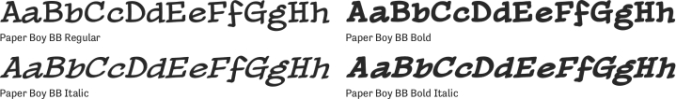 Paper Boy Font Preview