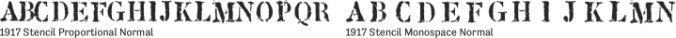 1917 Stencil Font Preview