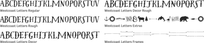 Westcoast Letters Font Preview