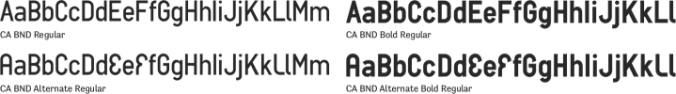 CA BND Font Preview