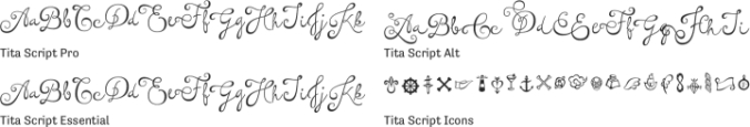 Tita Script Font Preview