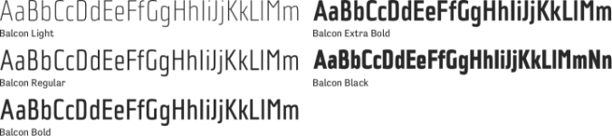 Balcon Font Preview
