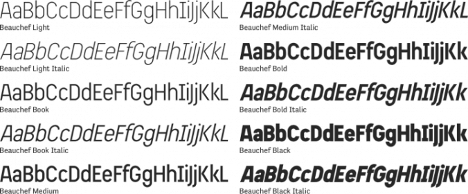 Beauchef Font Preview