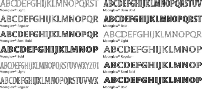 Moonglow Font Preview