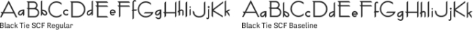 Black Tie Baseline SCF Font Preview