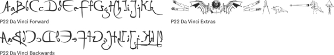 P22 Da Vinci Font Preview