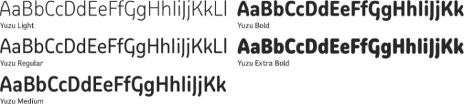 Yuzu Font Preview