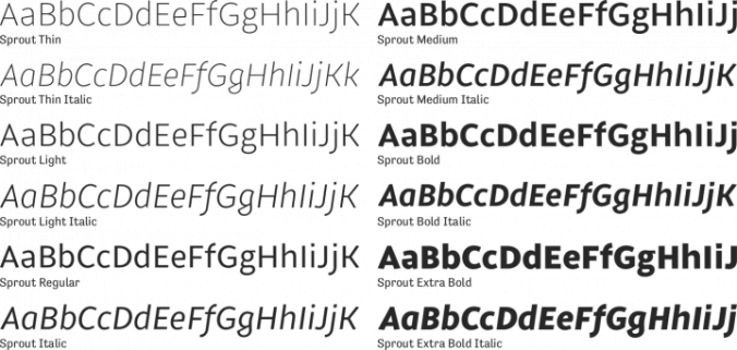 Sprout Font Preview