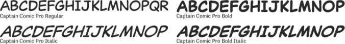 Captain Comic Pro Font Preview