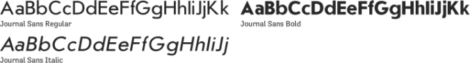 Journal Sans Font Preview