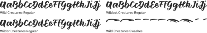 Wild Creatures Font Preview