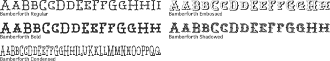 Bamberforth Font Preview