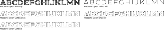 Modesto Open Font Preview