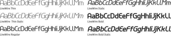 LineWire Font Preview