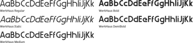 WerkHaus Font Preview