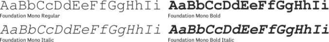 Foundation Mono Font Preview