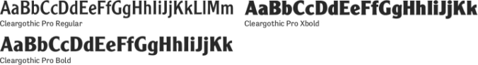 Cleargothic Pro Font Preview