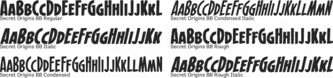 Secret Origins BB Font Preview