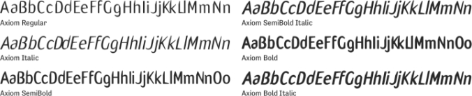 Axiom Font Preview