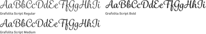Grafolita Script Font Preview