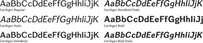 Cardigan Font Preview