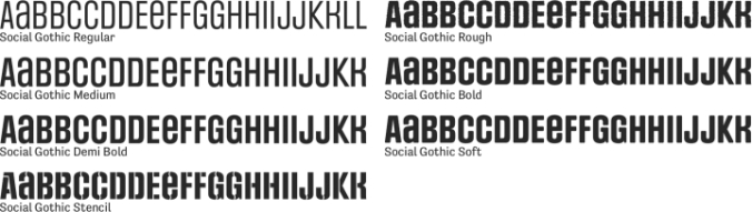 Social Gothic Font Preview