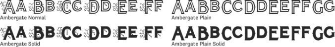 Ambergate Font Preview