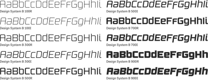 Design System B Font Preview