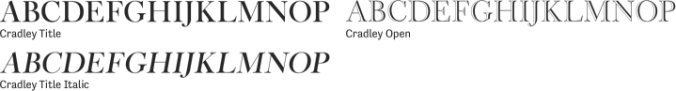 Cradley Font Preview