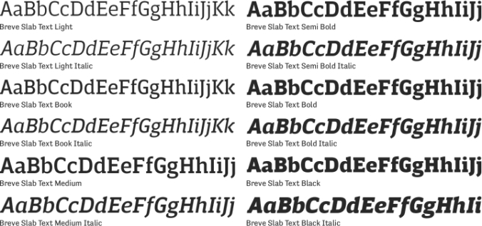 Breve Slab Text Font Preview