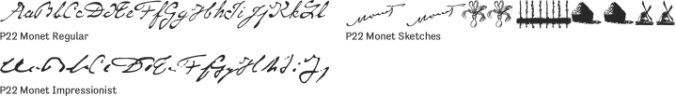 P22 Monet Font Preview