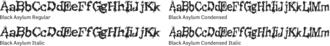 Black Asylum Font Preview