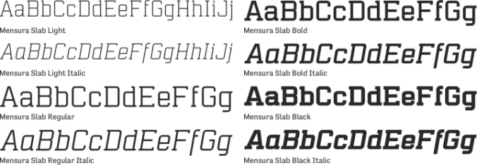 Mensura Slab font download