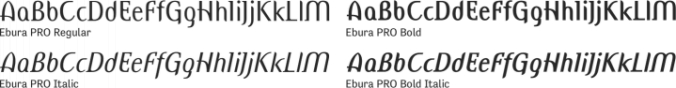 Ebura PRO Font Preview