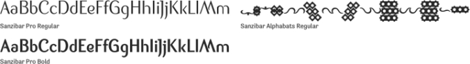 Sanzibar Font Preview