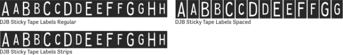 DJB Sticky Tape Labels font download