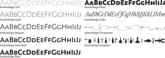 Assemblage Font Preview