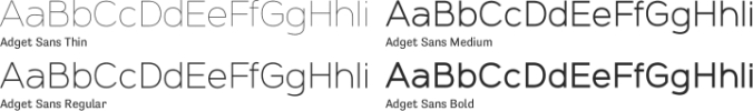 Adget Sans Font Preview
