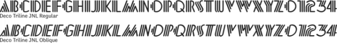 Deco Triline JNL font download